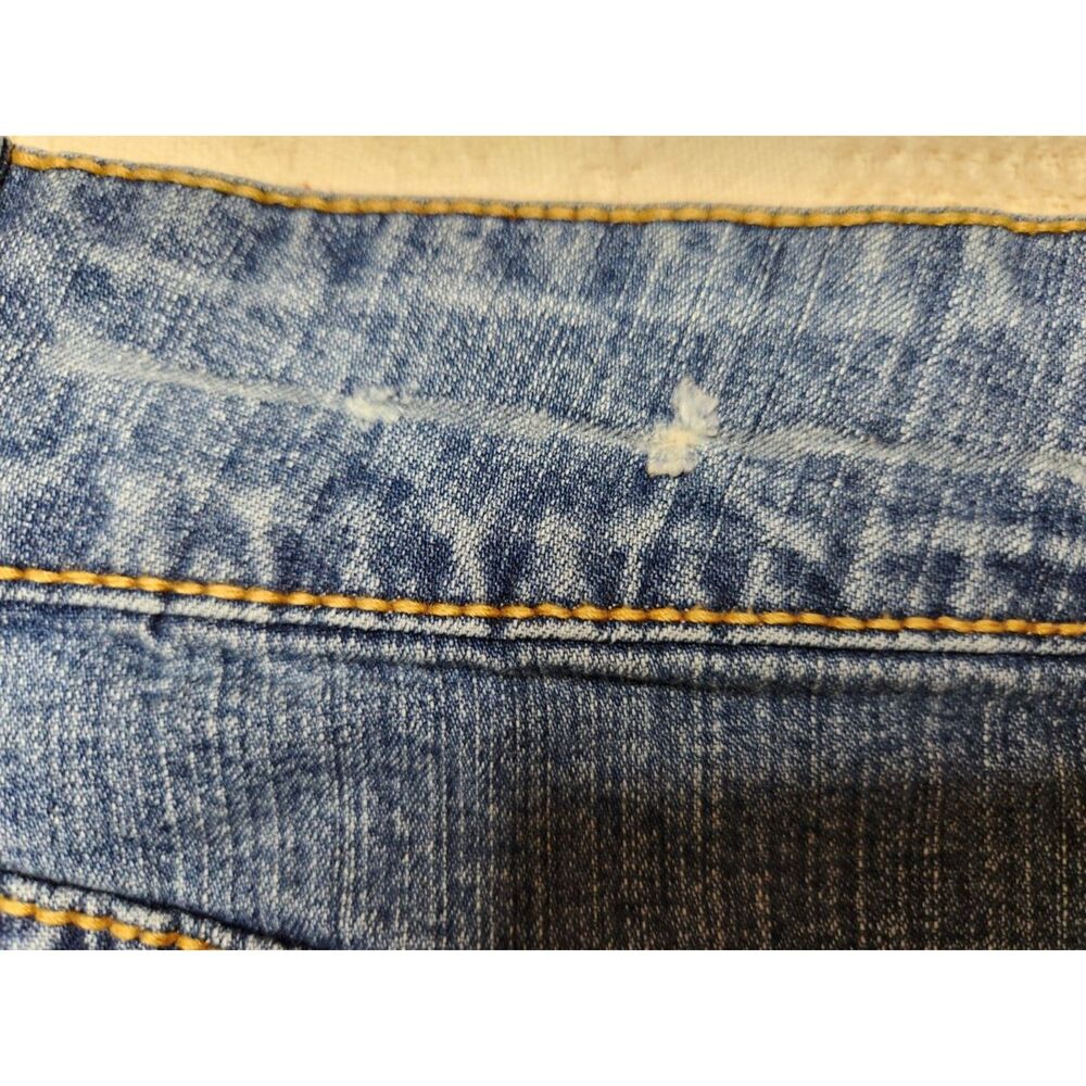 Tommy Hilfiger Denim Mini Skirt Size 4 Y2K Stitched Pocket Medium Wash - Picture 7 of 9